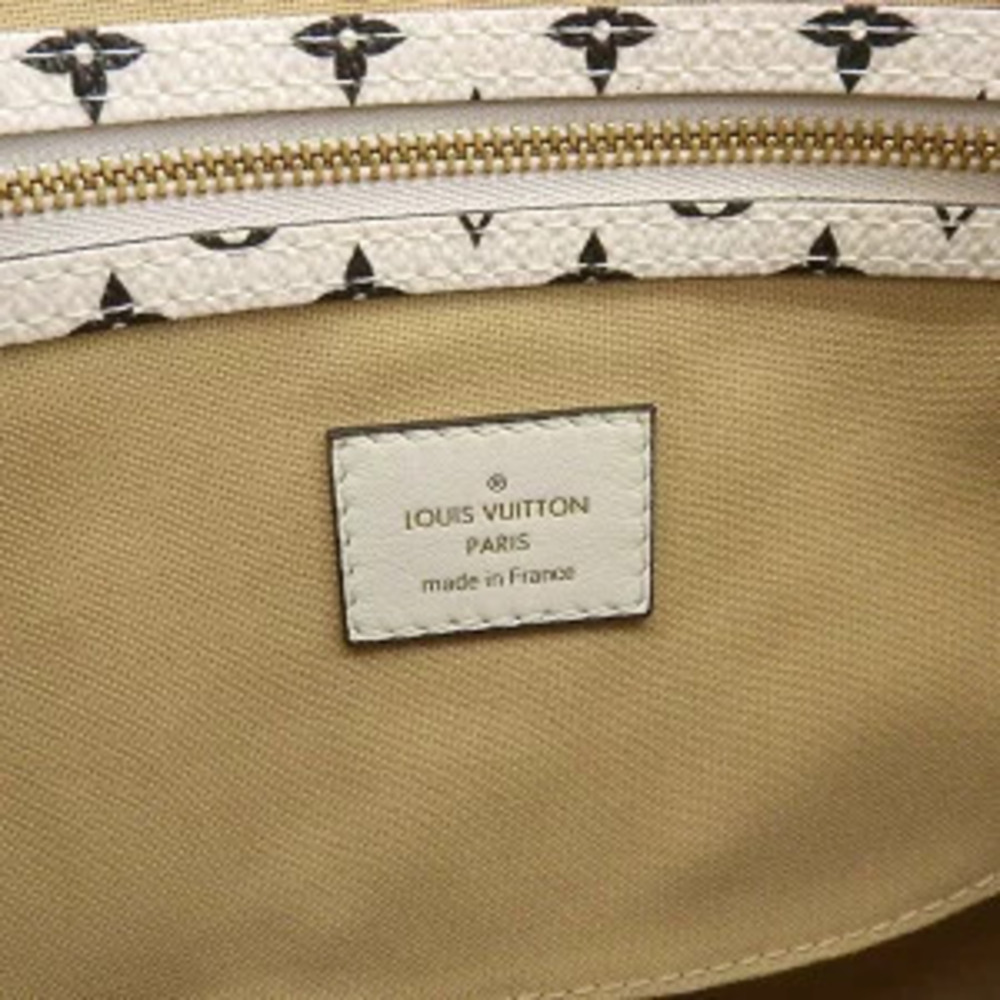 Louis Vuitton Monogram Giant Speedy Top Handle Bag Canvas Leather Cream - Picture 9 of 10